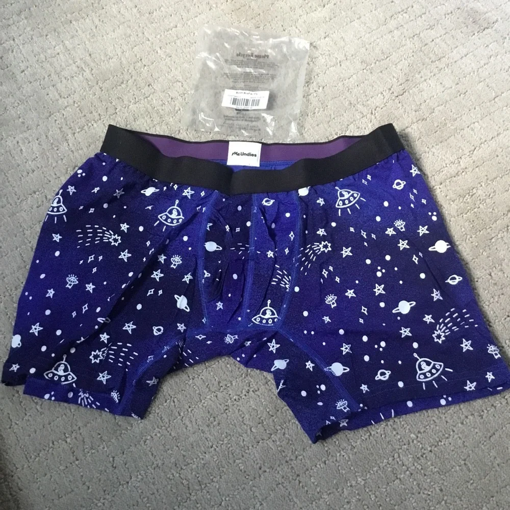 MeUndies Purple Space-Print Boxer Briefs